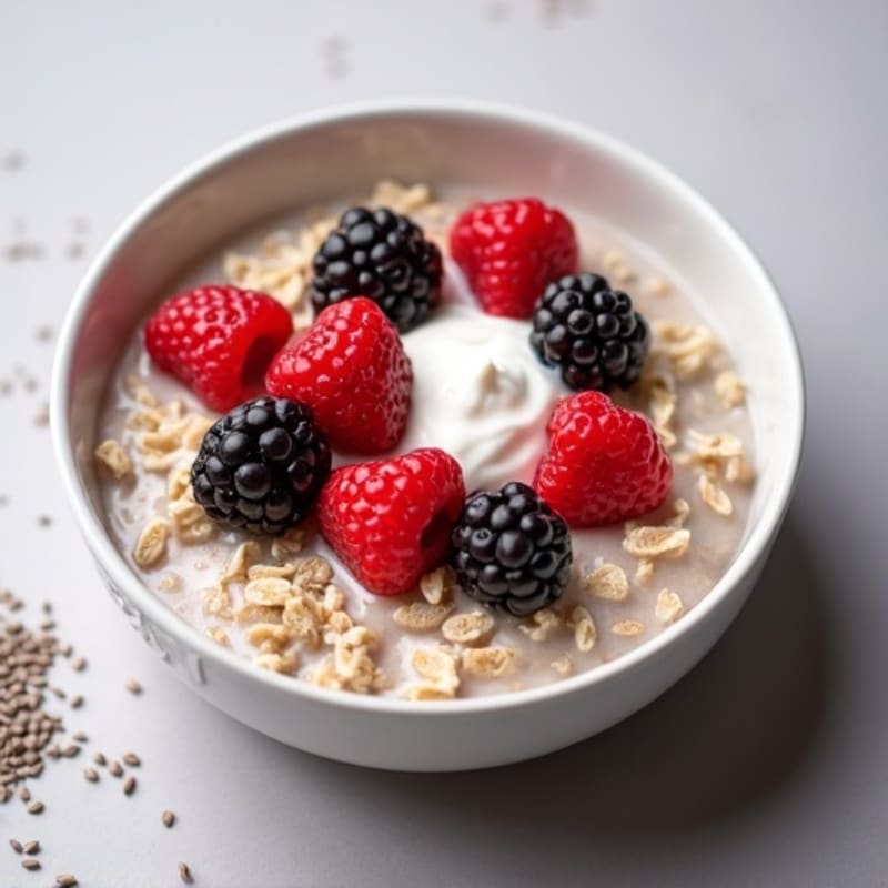 Vanilla-Berry Protein Overnight Oats
