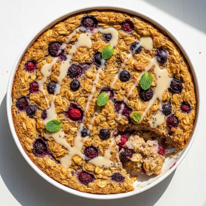 Creamy Baked Berry Oatmeal Delight