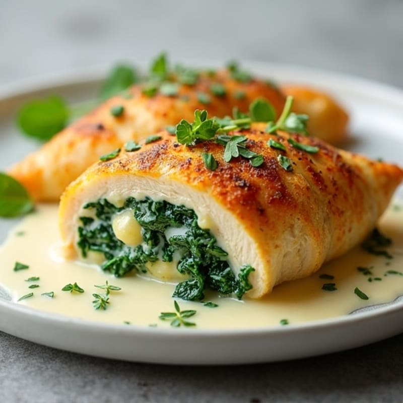 Creamy Spinach Artichoke Stuffed Chicken