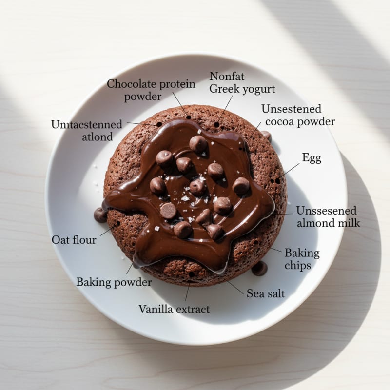 Creamy Chocolate Protein Mug Cake