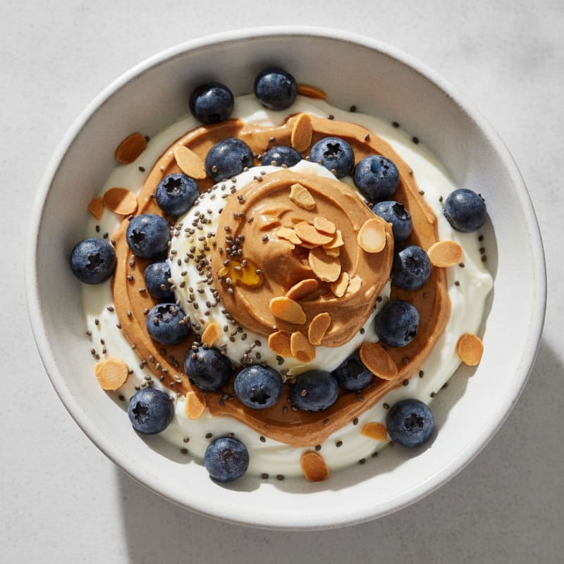 Creamy Greek Yogurt Parfait with Chia and Almond Butter