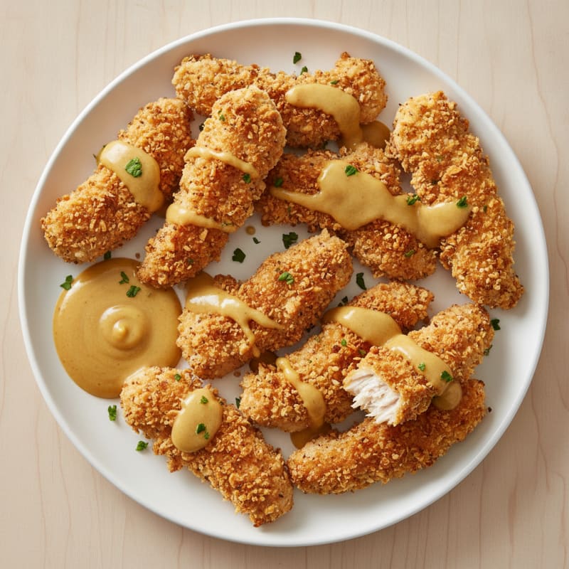 Baked Chicken Strips with Honey Mustard