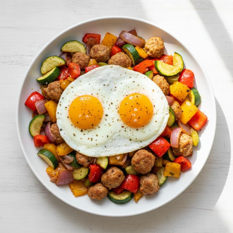 Sheet Pan Sausage and Veggie Hash
