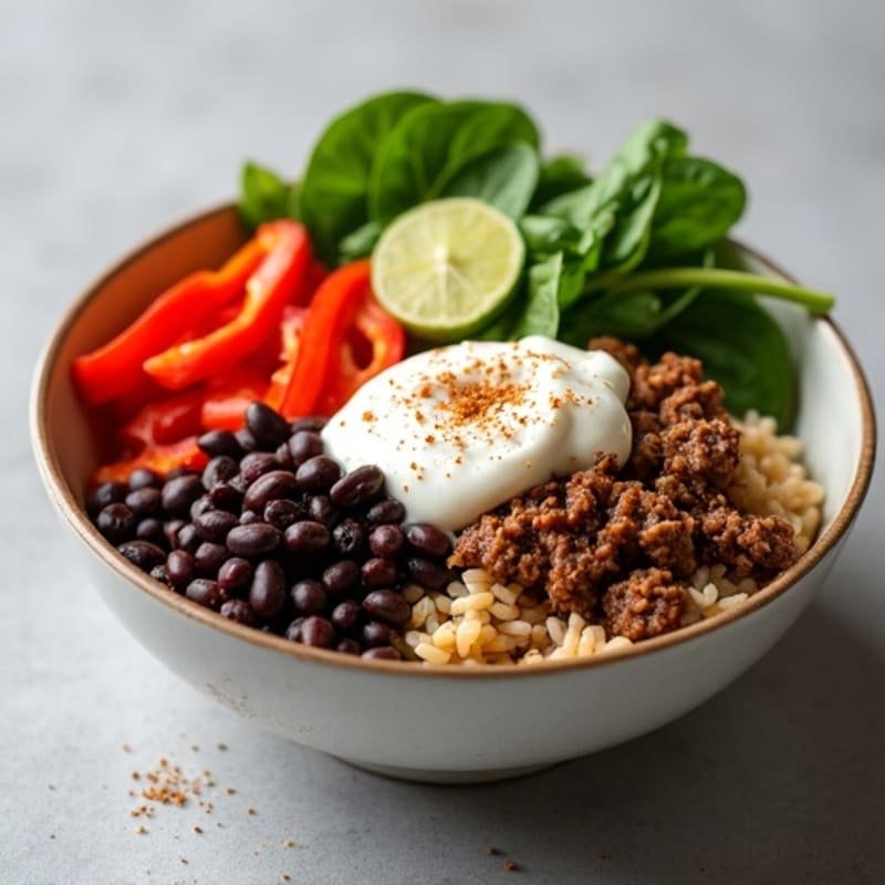 Seasoned Ground Beef Bowl with Special Sauce