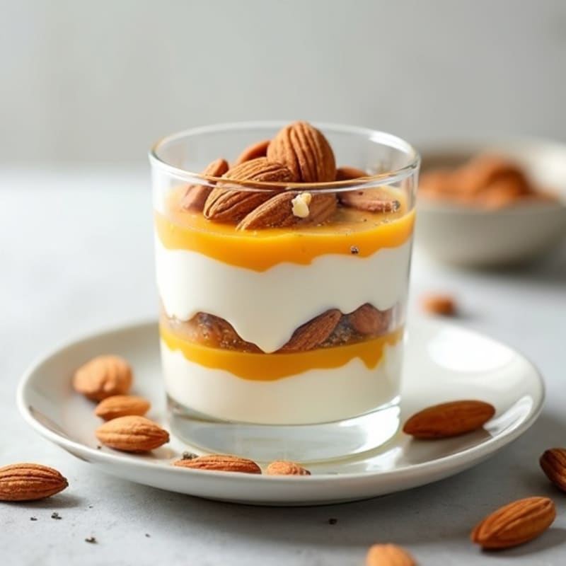 Creamy Greek Yogurt Protein Parfait with Almonds