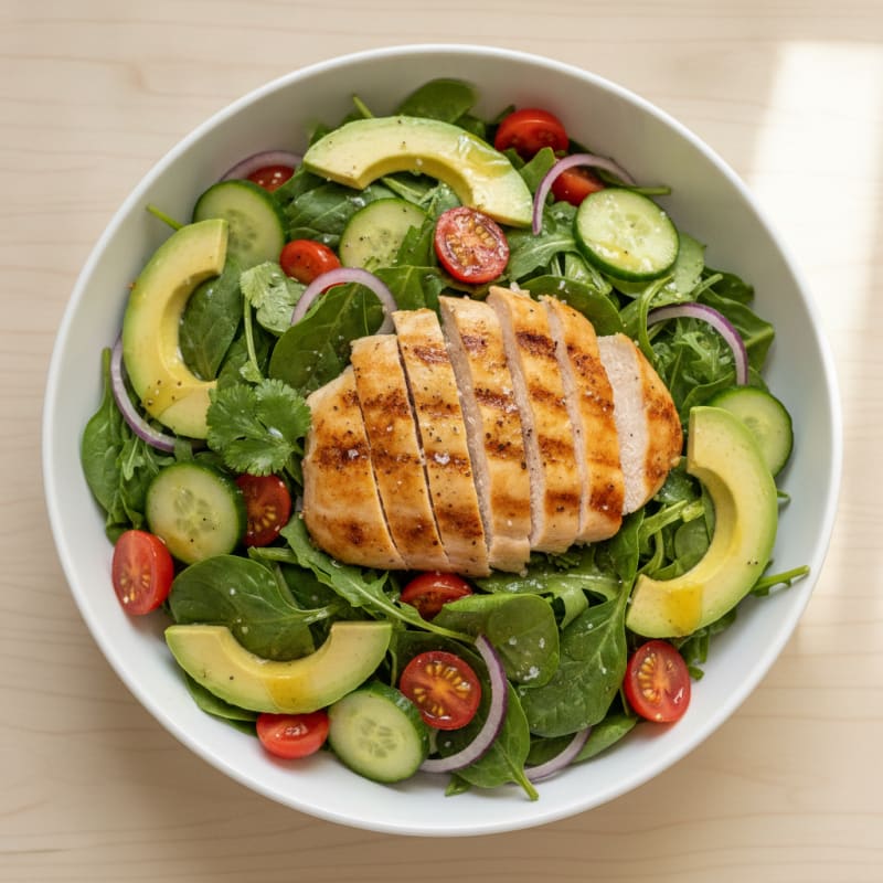 Chicken and Avocado Salad with Honey-Lime Dressing