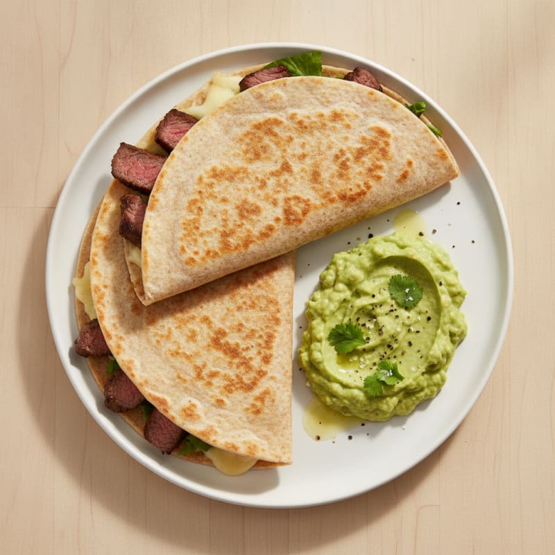 Carne Asada Quesadillas with Guacamole