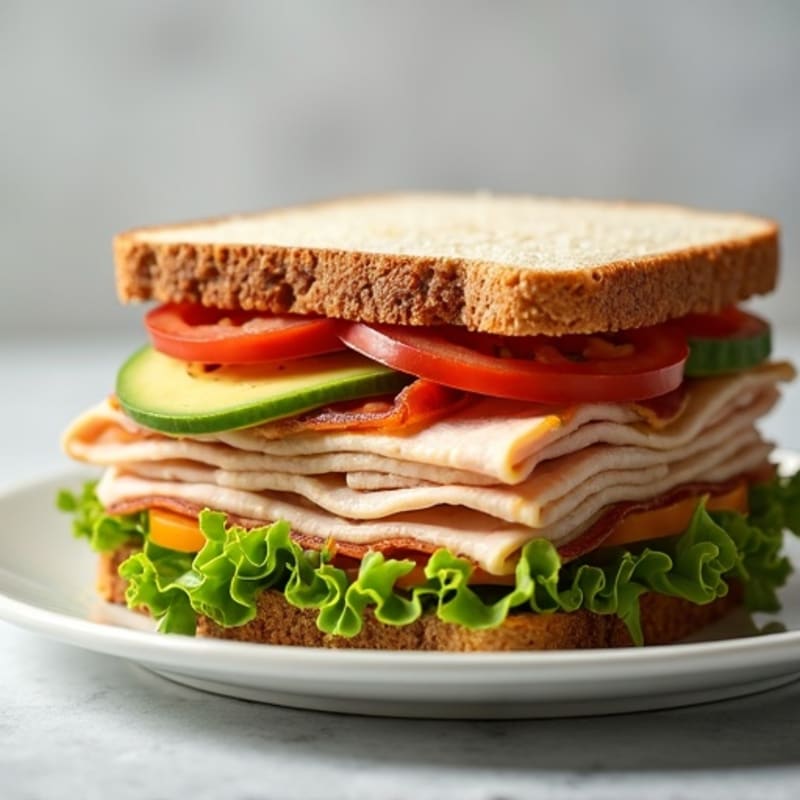 Stacked Turkey Club with Fresh Avocado