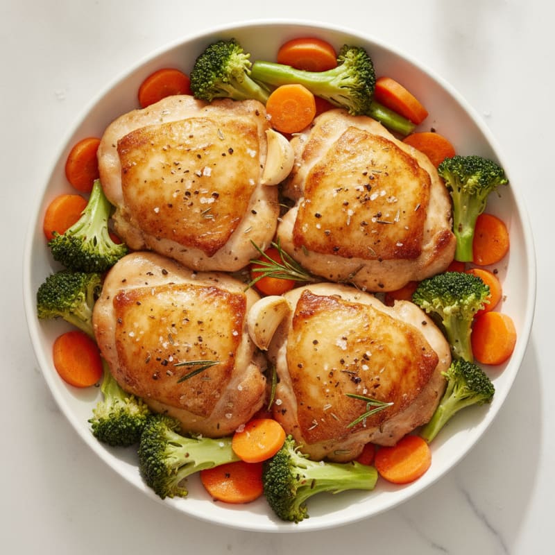 Garlic Herb Roasted Chicken Thighs