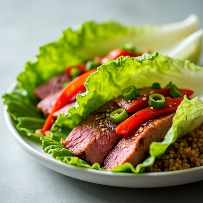 Spicy Seared Tuna Lettuce Wrap