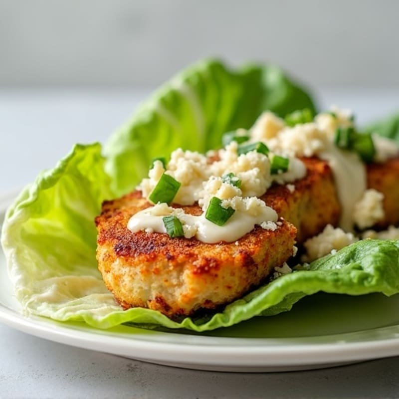Crispy Chicken Caesar Lettuce Wraps