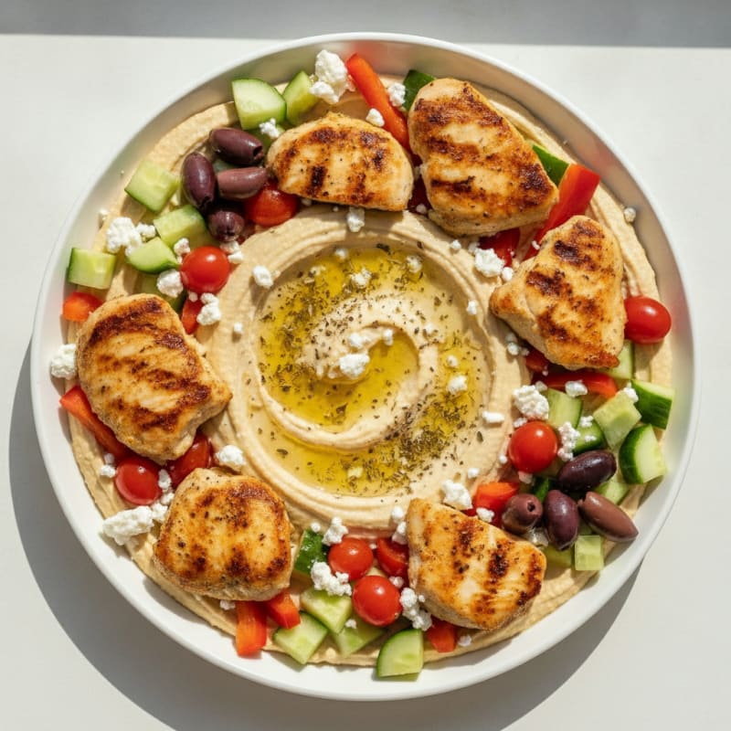 Mediterranean Hummus Vegetable Platter