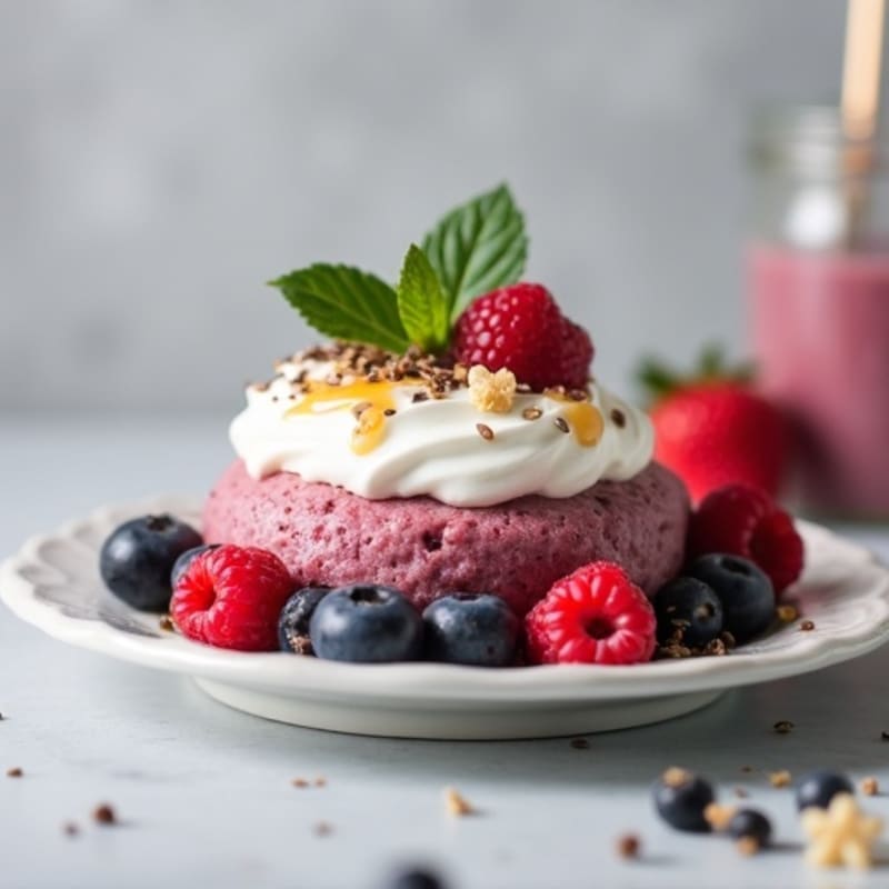 Silky Greek Yogurt Protein Mousse with Berries