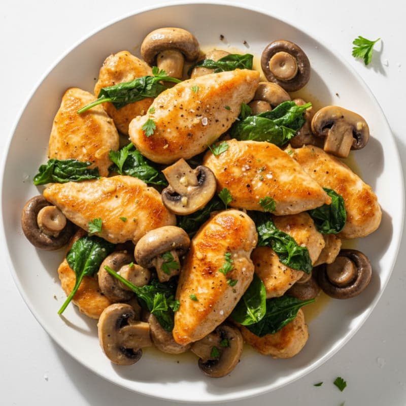 Creamy Garlic Butter Roasted Mushrooms