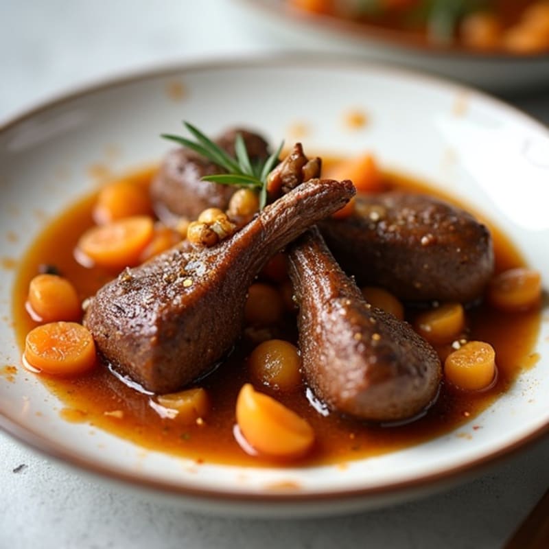 Slow-Cooked Aromatic Lamb with Sweet Apricots
