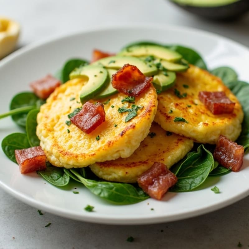 Crispy Turkey Bacon Egg White Scramble with Spinach