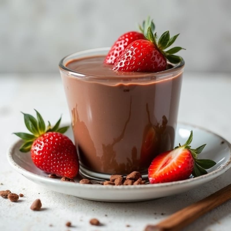 Silky Chocolate Protein Pudding with Greek Yogurt