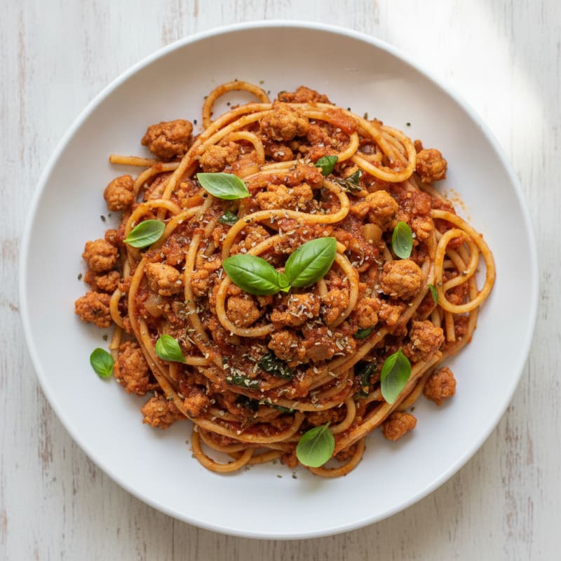 Zesty Ground Turkey Spaghetti with Marinara