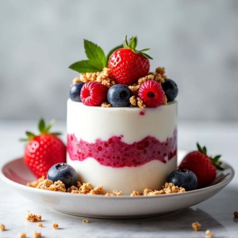 Creamy Greek Yogurt Protein Parfait with Mixed Berries