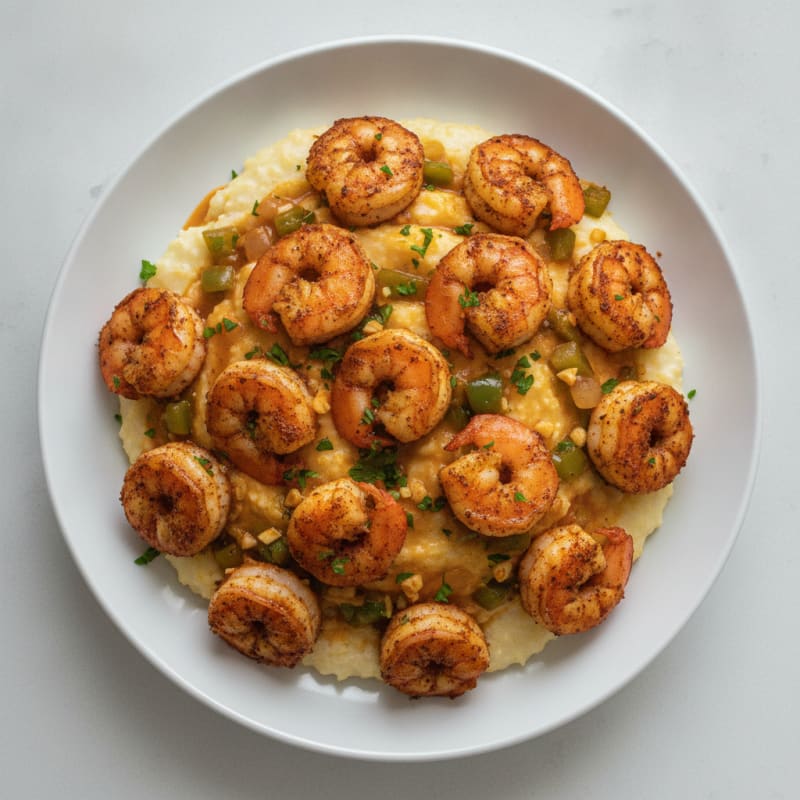 Cajun Shrimp with Creamy Grits
