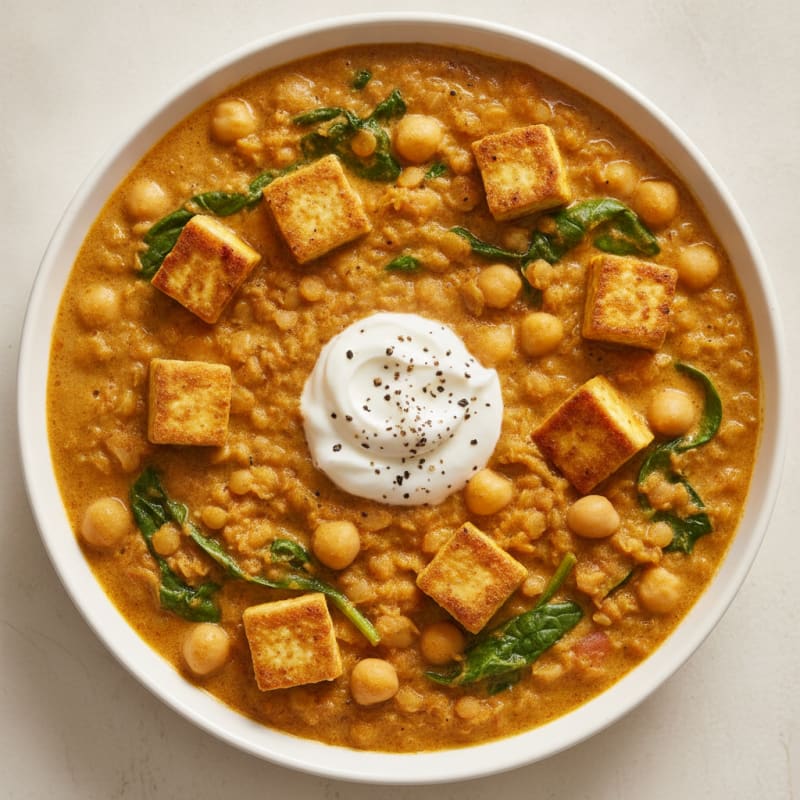 Lentil and Chickpea Coconut Curry