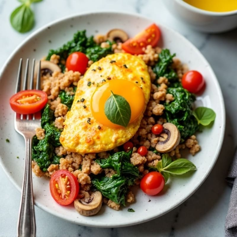 Protein-Packed Veggie Egg White Scramble