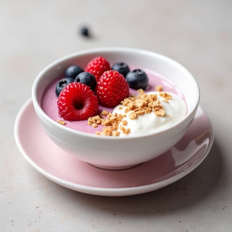 Silky Greek Yogurt Protein Pudding with Berries