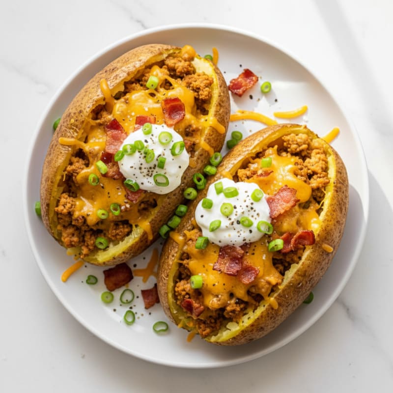 Bacon Cheddar Stuffed Potatoes