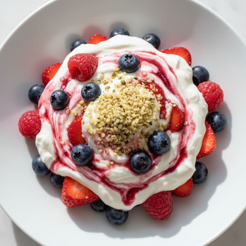 Greek Yogurt Protein Parfait with Mixed Berries