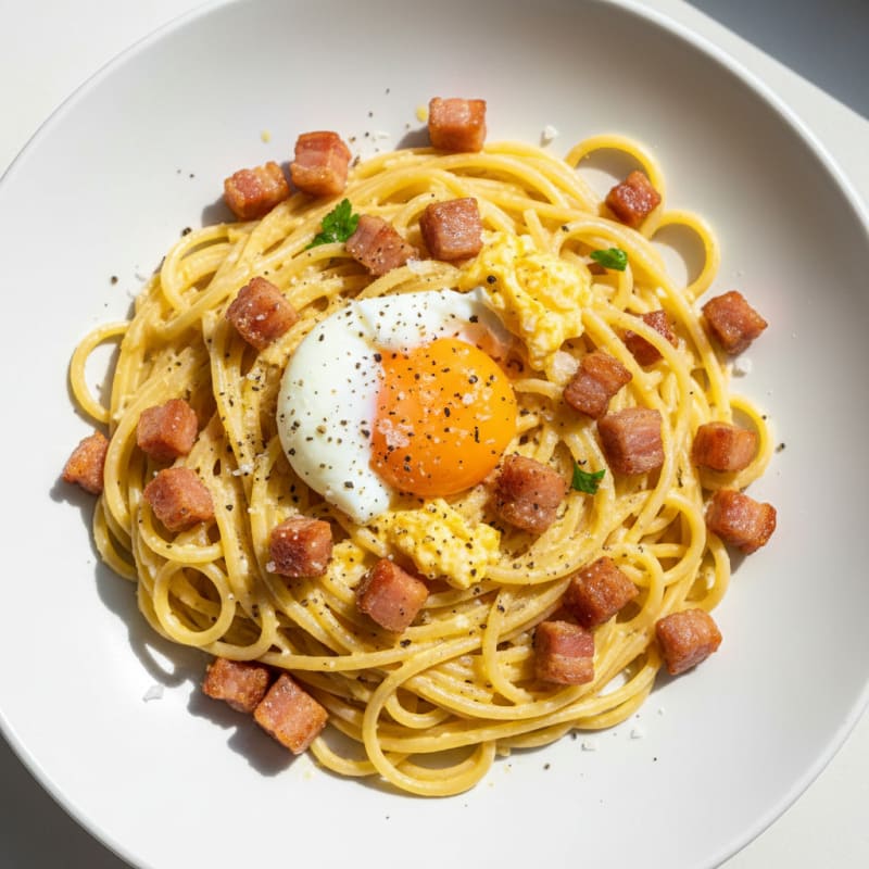 Classic Carbonara with Pancetta and Egg