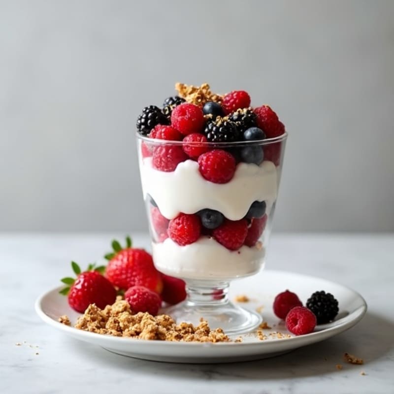 Creamy Greek Yogurt Protein Parfait with Mixed Berries