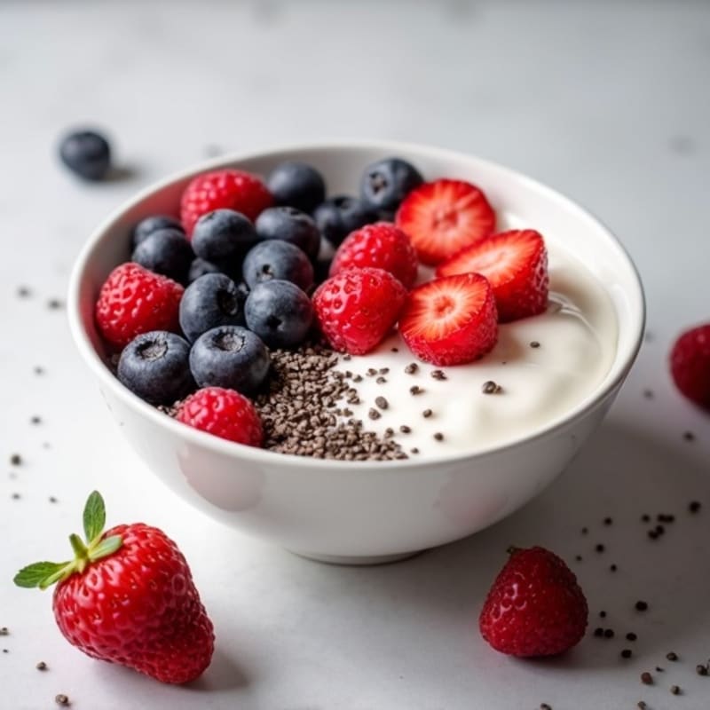Creamy Mixed Berry Kefir Protein Bowl