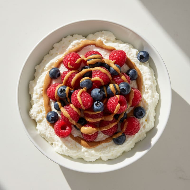 Greek Yogurt Protein Mousse with Fresh Berries