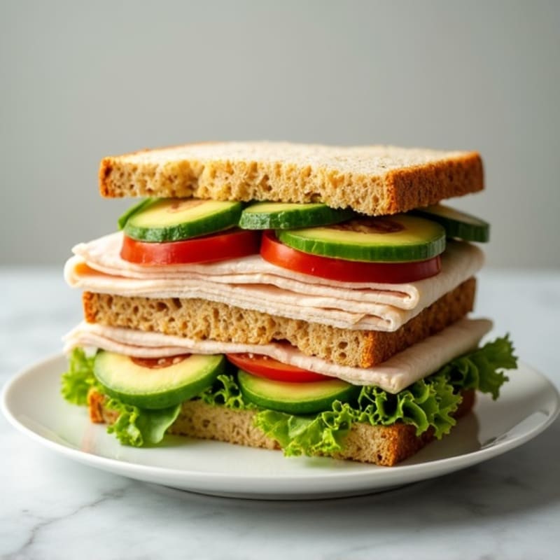 Stacked Turkey Club with Fresh Avocado