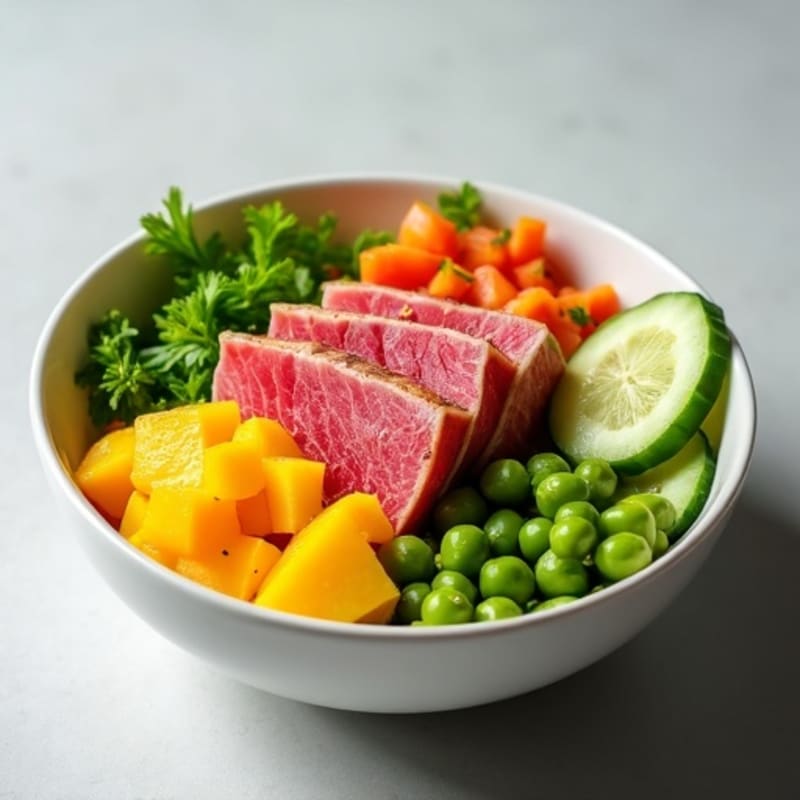Fresh Ahi Tuna Poke Bowl with Mango