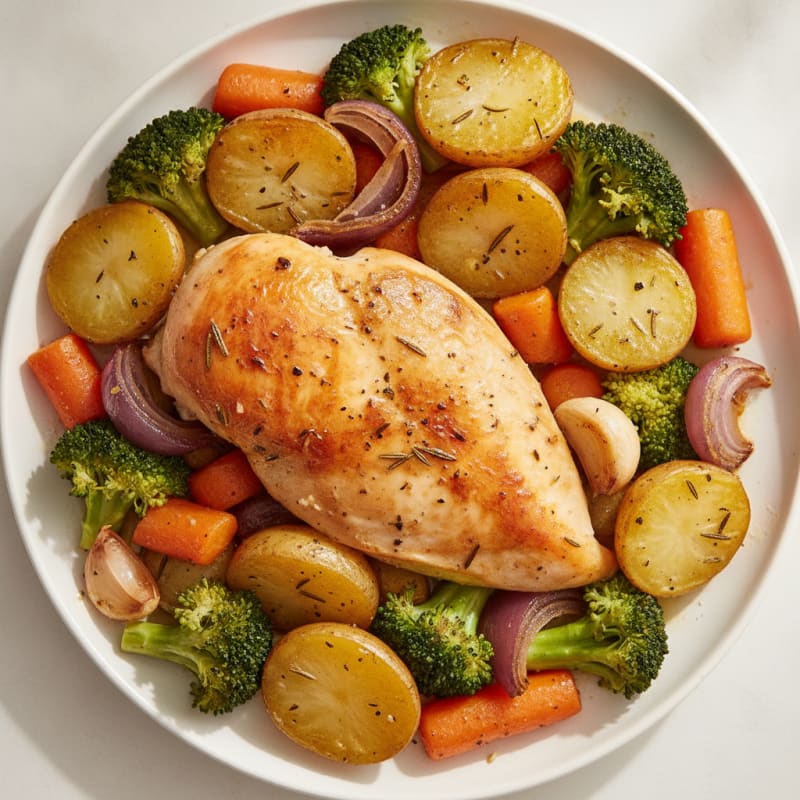 Herb-Roasted Chicken with Roasted Vegetables