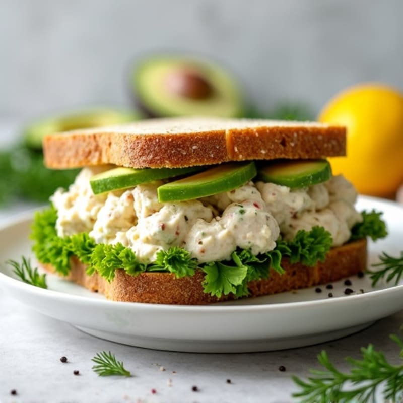 Herb-Lemon Greek Yogurt Tuna Salad Sandwich