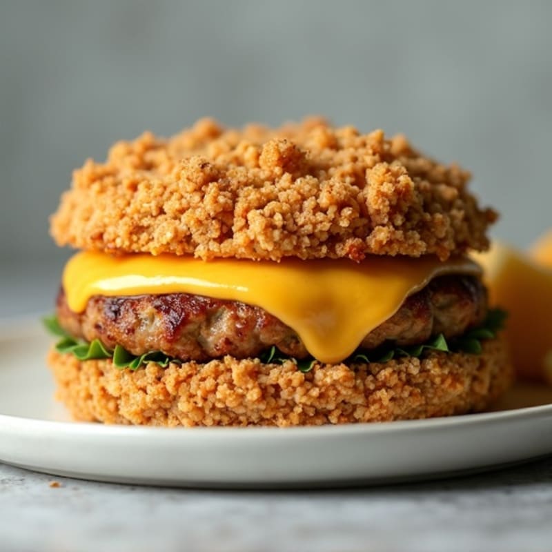 Crispy Baked Mozzarella-Stuffed Turkey Burger