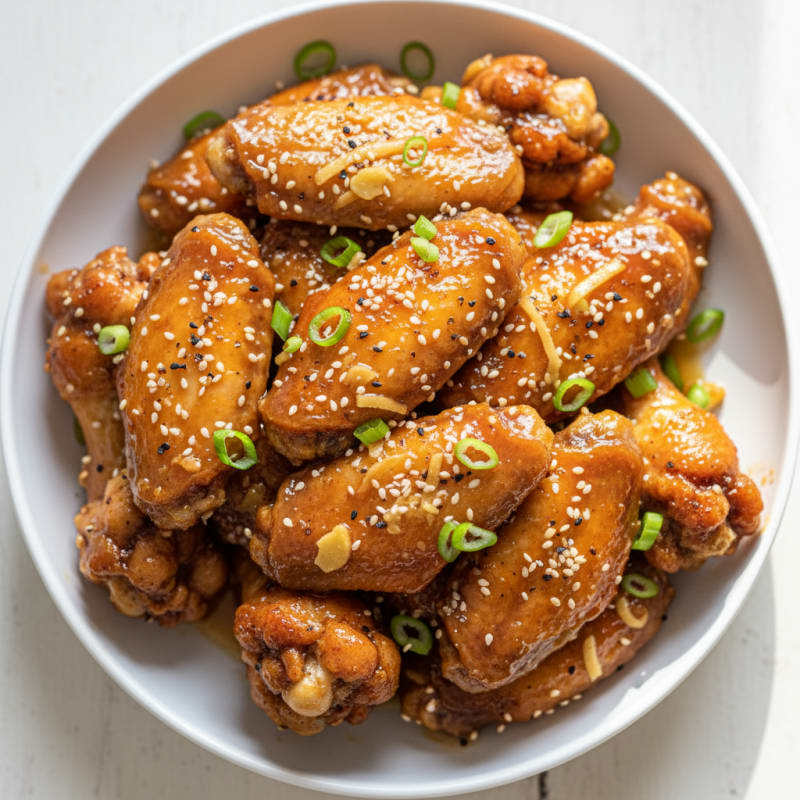 Crispy Honey-Garlic Chicken Wings