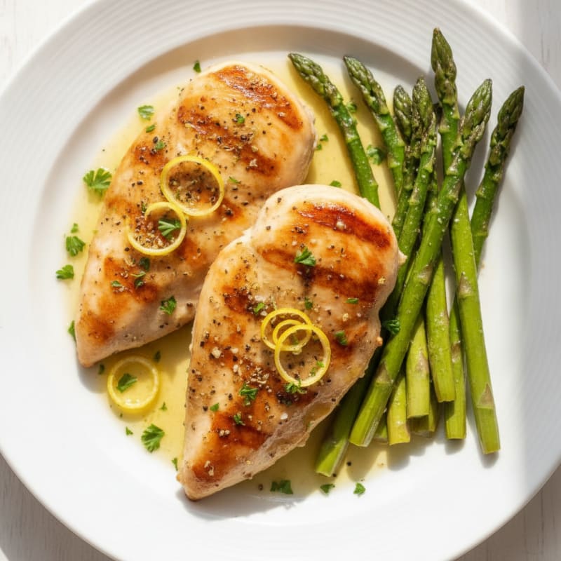 Lemon Herb Chicken with Roasted Asparagus