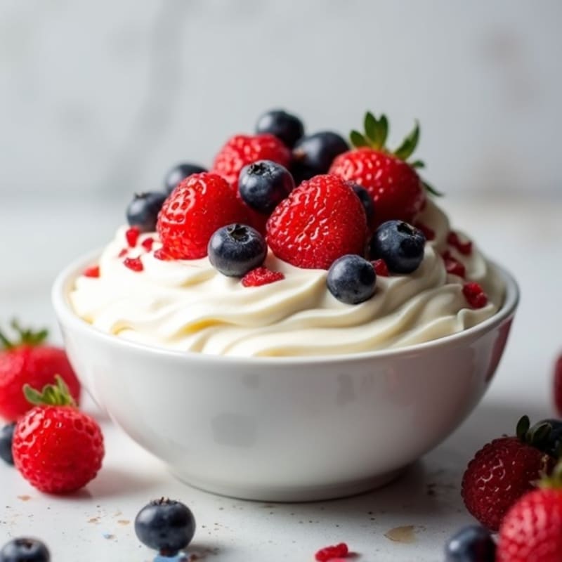Silky Greek Yogurt Protein Mousse with Mixed Berries