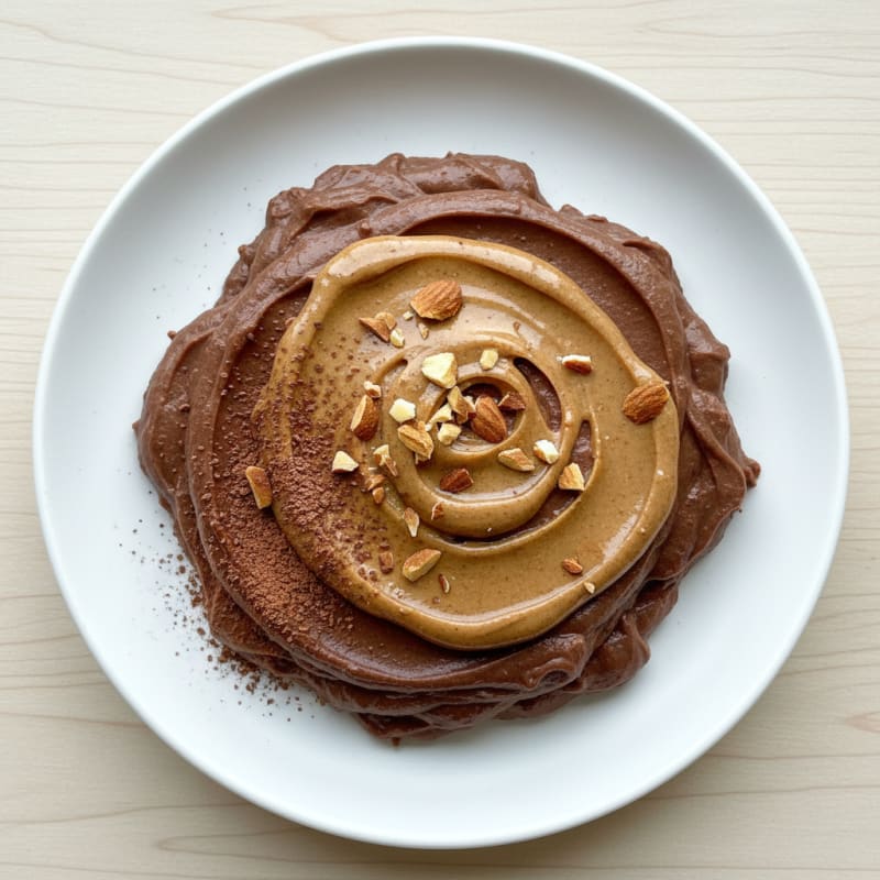 Silky Chocolate Protein Pudding with Almond Butter