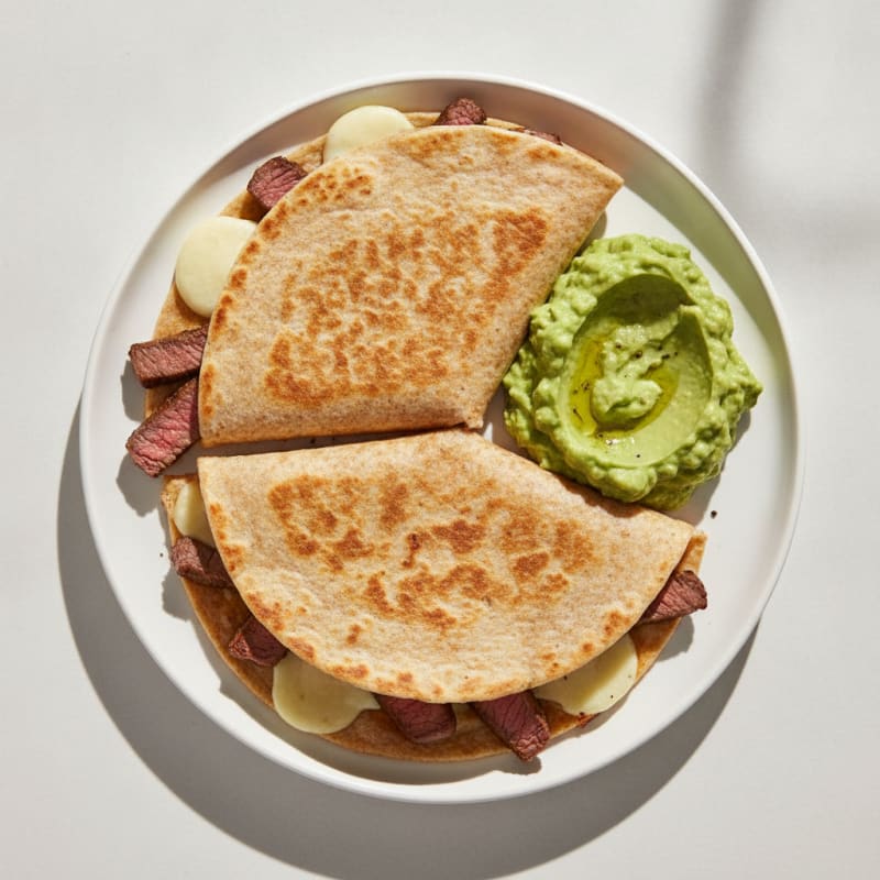 Carne Asada Quesadillas with Guacamole