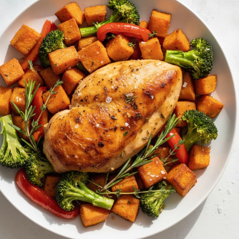 Herb-Roasted Chicken with Roasted Vegetables