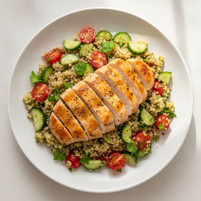Lemon Herb Chicken and Quinoa Salad