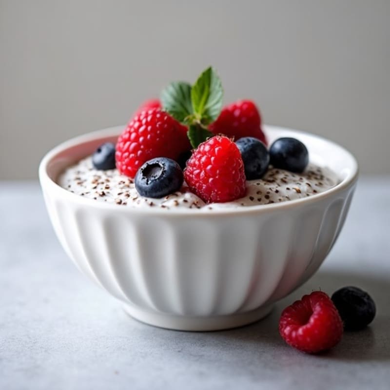 Creamy Chia Seed Pudding with Fresh Berries