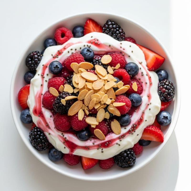 Creamy Greek Yogurt Protein Parfait with Mixed Berries