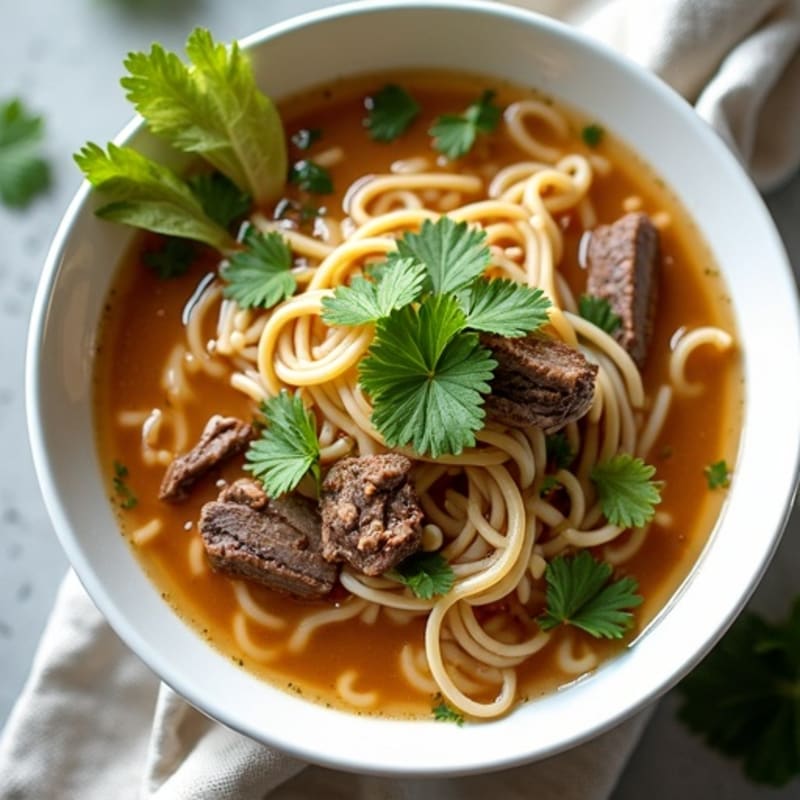 Ginger-Lemongrass Beef Rice Noodle Soup