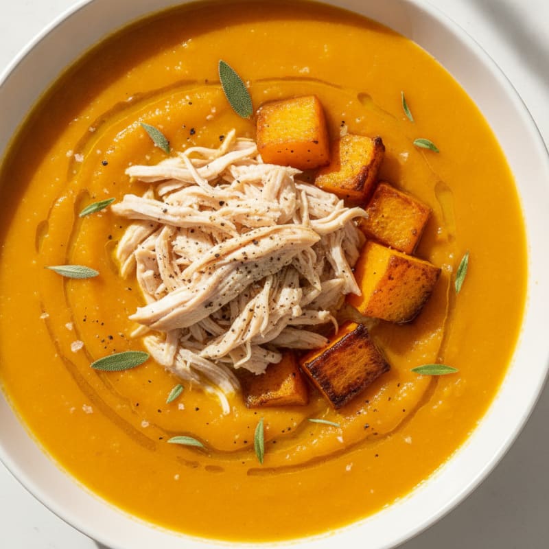 Roasted Butternut Squash Soup with Sage