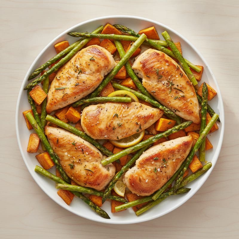 Sheet Pan Lemon Herb Chicken and Asparagus